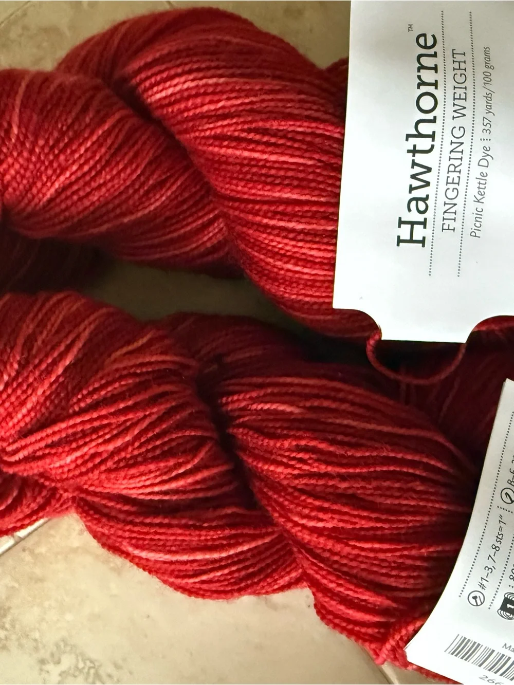 Fingering Weight Red Yarn - Soft Sock & Hosiery Yarn Picnic